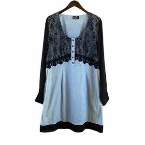 Cruel Girl Denim lace Dress  Large